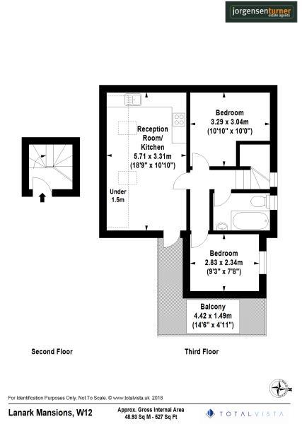 Floorplan for Lanark Mansions, Shepherds Bush, W12