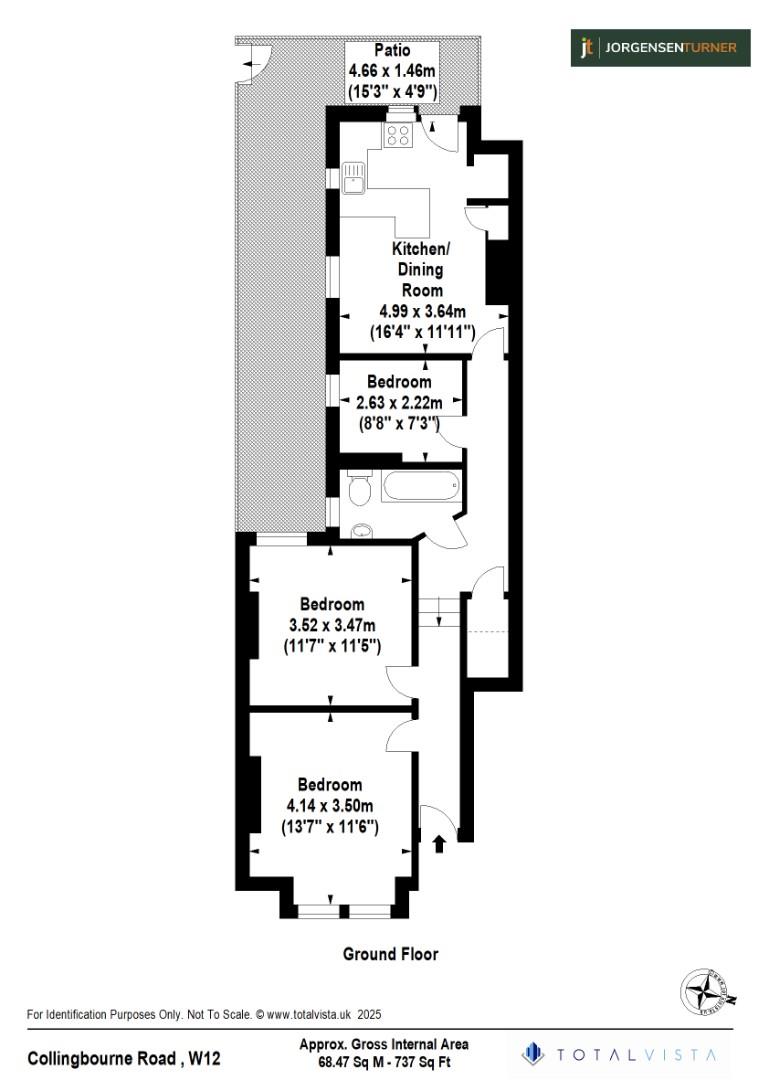 Floorplan for Collingbourne Road, Shepherds Bush, W12