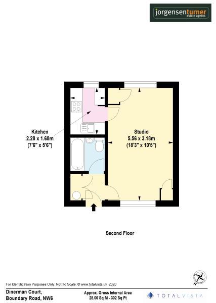 Floorplan for Dinerman Court ,Boundary Road, St Johns Wood, London