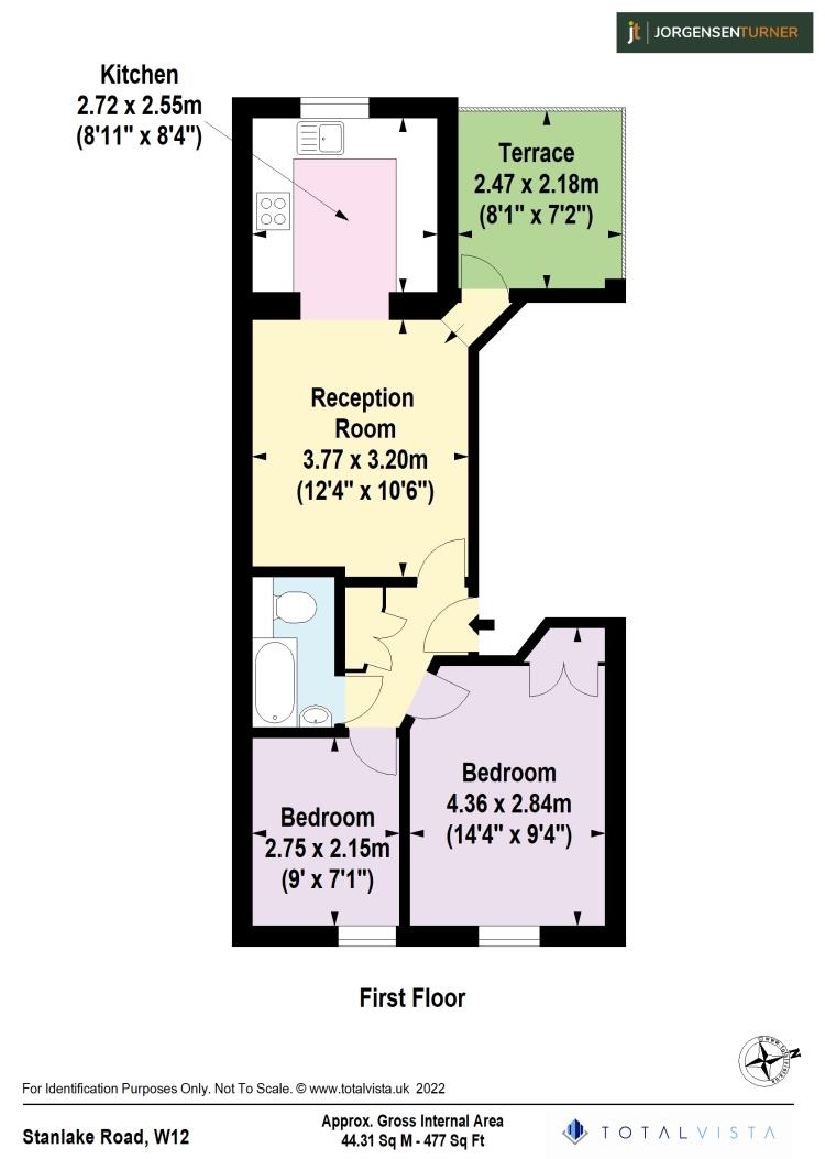 Floorplan for Stanlake Road, Shepherds Bush, London, W12