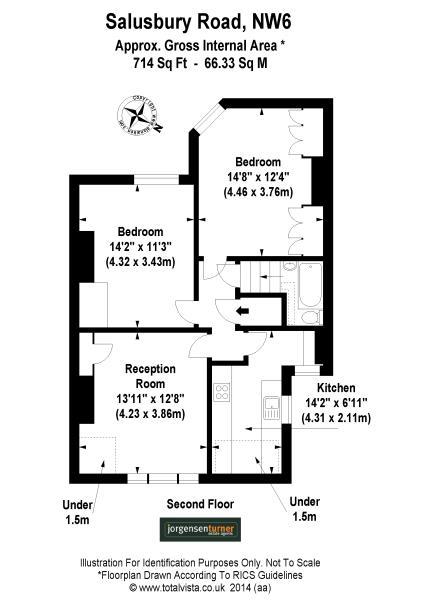 Floorplan for Salusbury Road, Queens Park, London