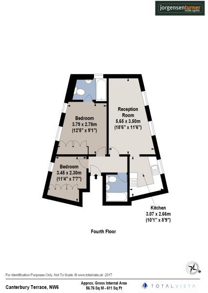 Floorplan for Canterbury Road Flat, London