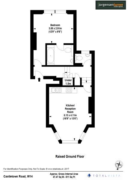 Floorplan for Castletown Road, West Kensington, London, W14