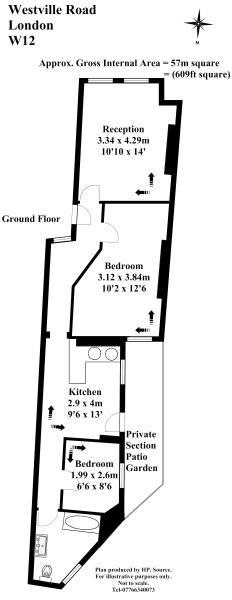 Floorplan for Mark Mansions, Westville Road, Shepherds Bush, London, W12