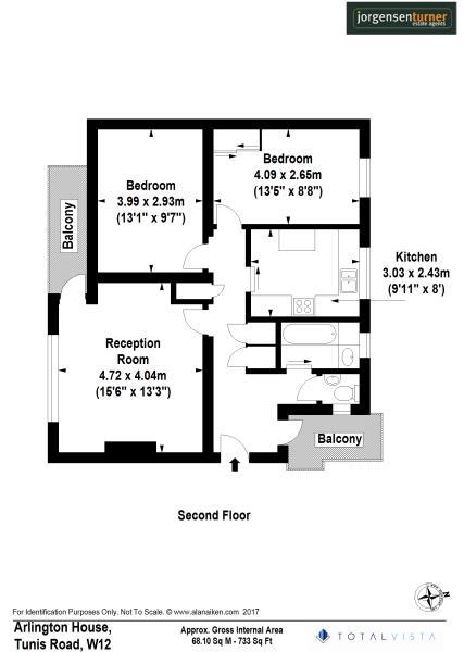 Floorplan for Arlington House, Tunis Road, London, W12