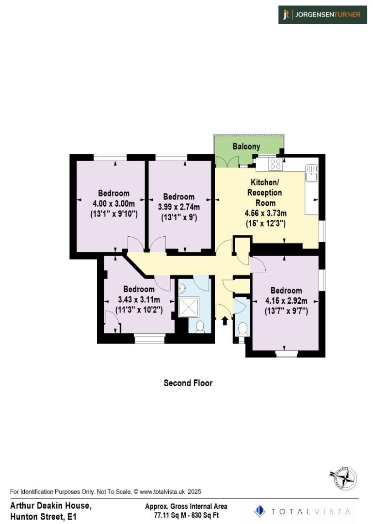 Floorplan for Hunton Street, London