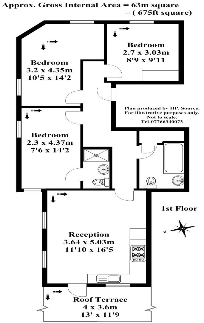 Floorplan for Horn Lane, Acton, London, W3