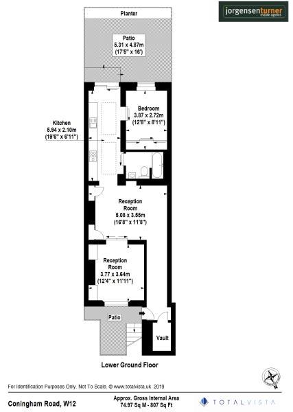 Floorplan for Coningham Road, Shepherds Bush, W12, London