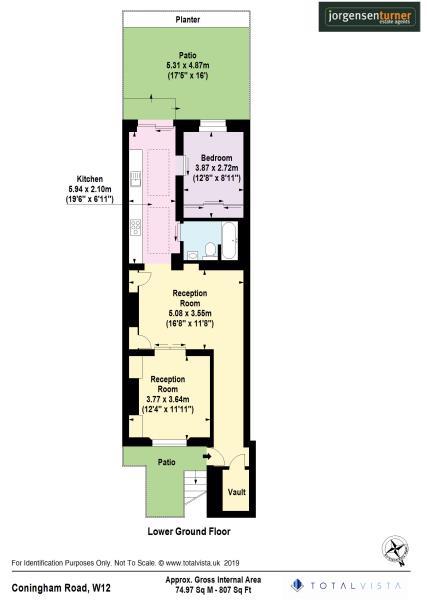 Floorplan for Coningham Road, Shepherds Bush, W12, London