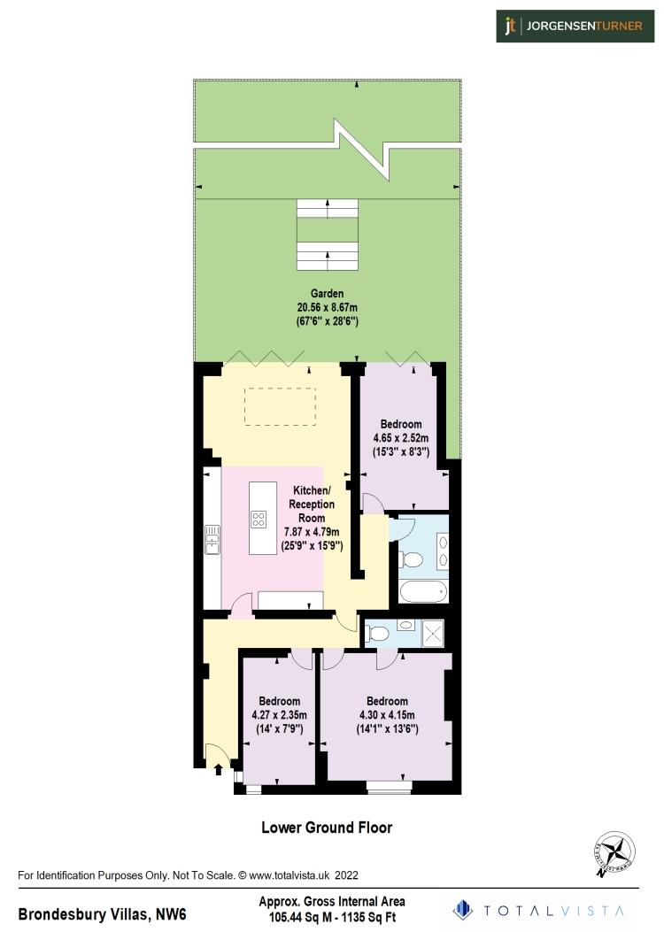 Floorplan for Brondesbury Villas, London