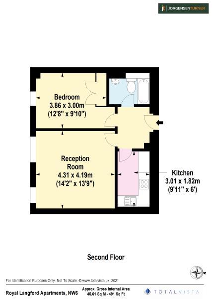 Floorplan for *HEATING AND HOT WATER INCLUDED* Royal Langford Apartments, North Maida Vale