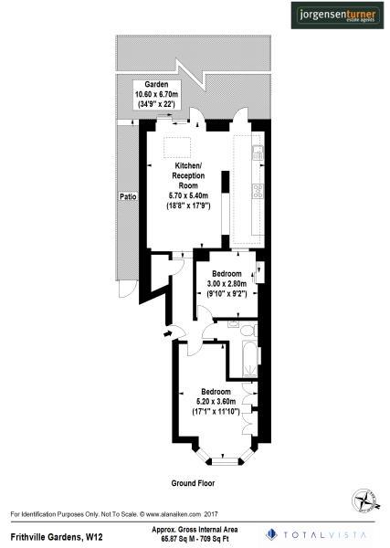 Floorplan for Frithville Gardens, Shepherds Bush, W12