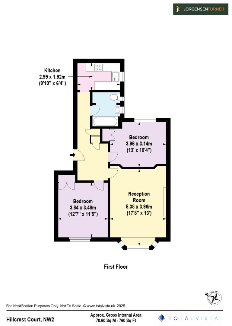 Floorplan for Hillcrest Court, West Hampstead, NW2