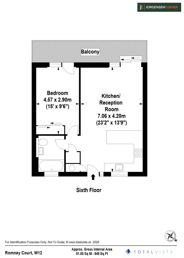 Floorplan for Romney Court, Shepherds Bush, W12