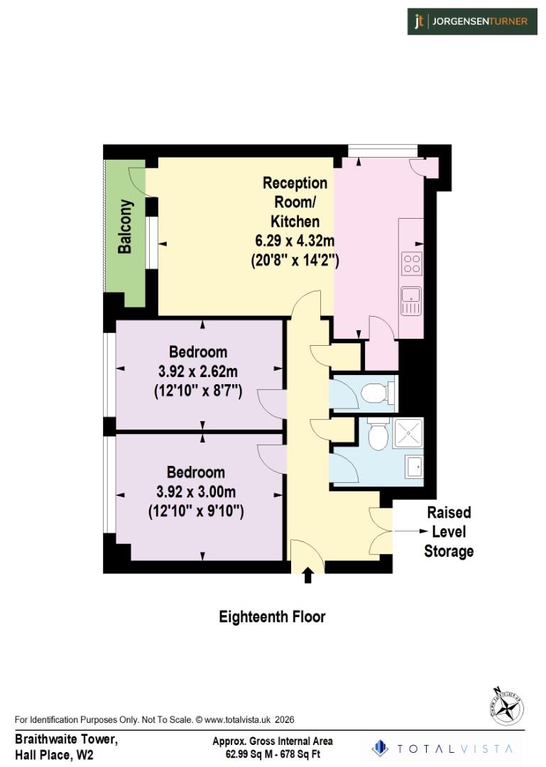 Floorplan for Braithwaite Tower, Paddington, W2