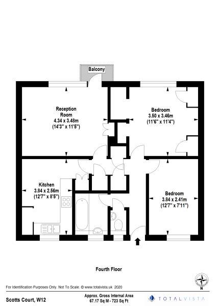 Floorplan for Scotts Road, Shepherds Bush, W12