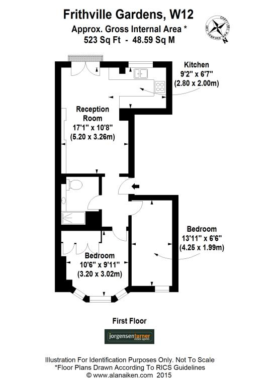 Floorplan for Frithville Gardens Shepherds Bush, W12