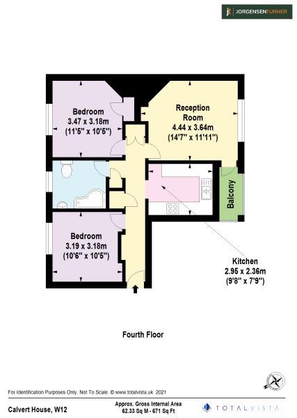 Floorplan for Calvert House, White City Estate, W12
