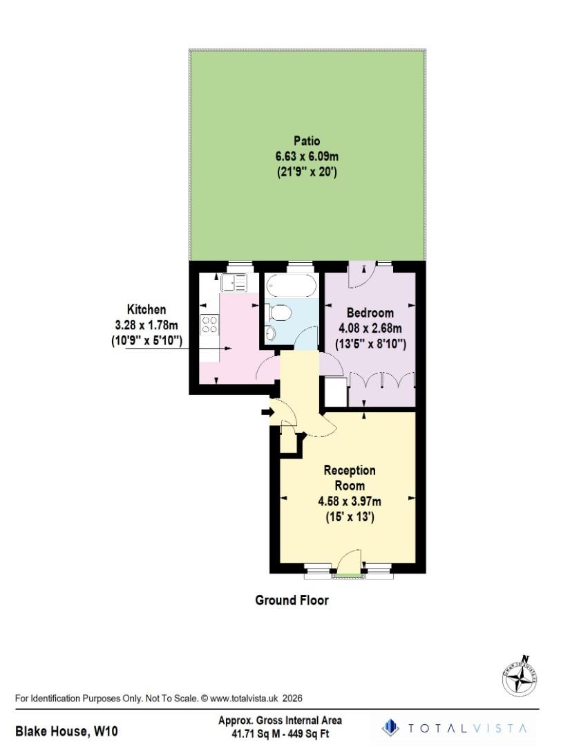 Floorplan for Blake Close, North Kensington, W10