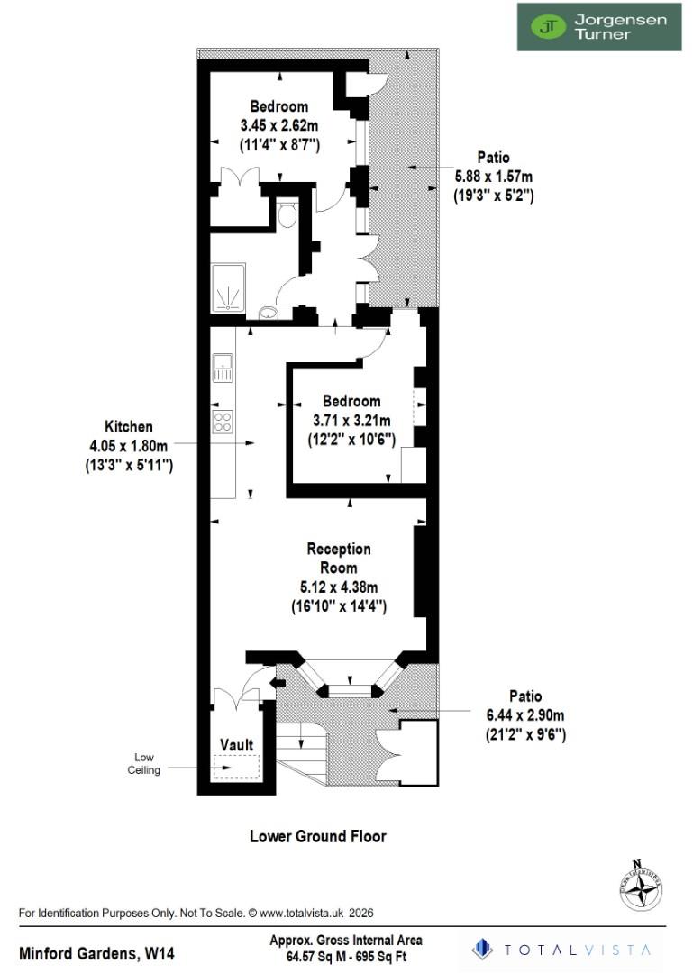 Floorplan for Minford Gardens, London, W14