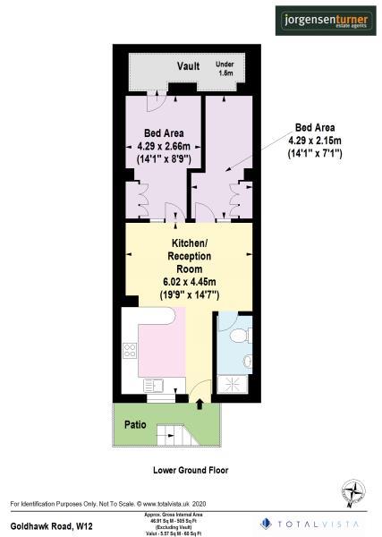 Floorplan for Goldhawk Road, Shepherds Bush, W12