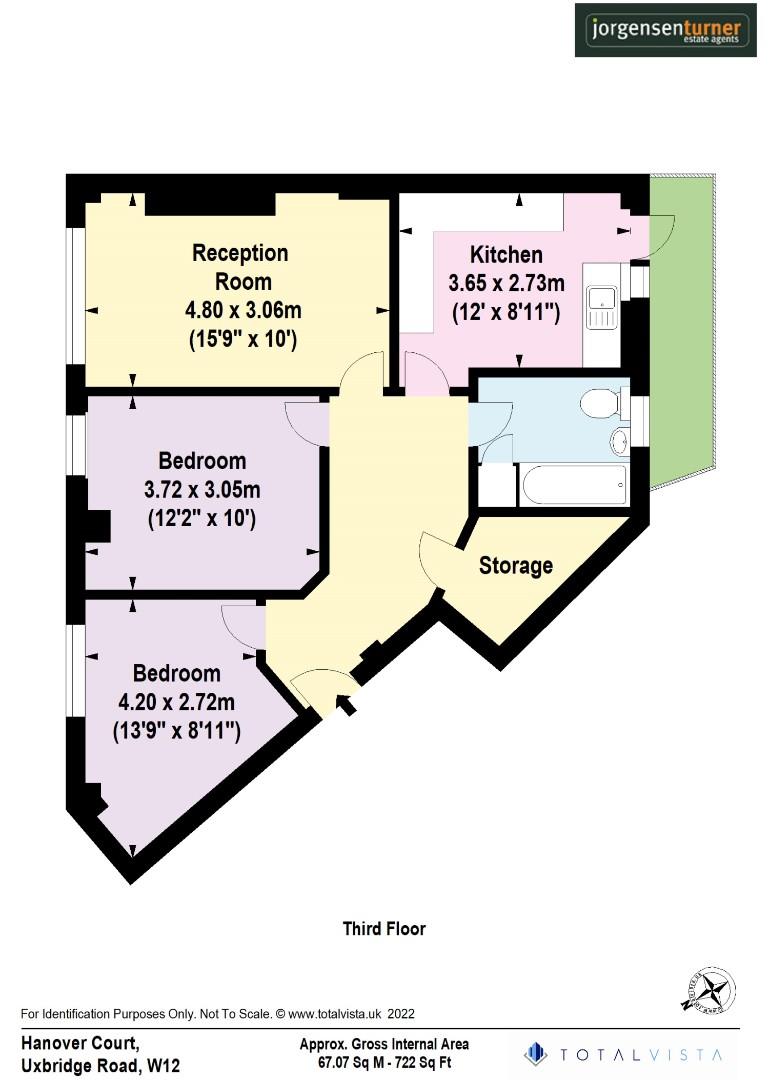 Floorplan for Hanover Court, Shepherds Bush, W12