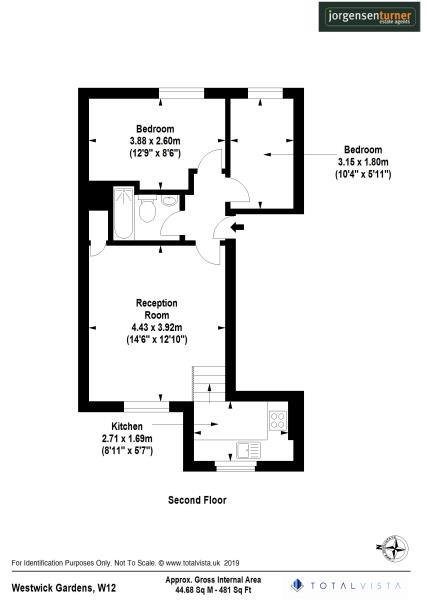 Floorplan for Westwick Gardens, Brook Green, W14