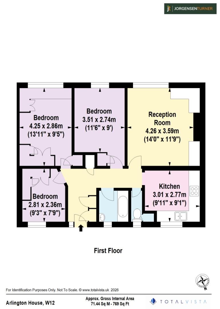 Floorplan for Arlington House, Tunis Road, London, W12