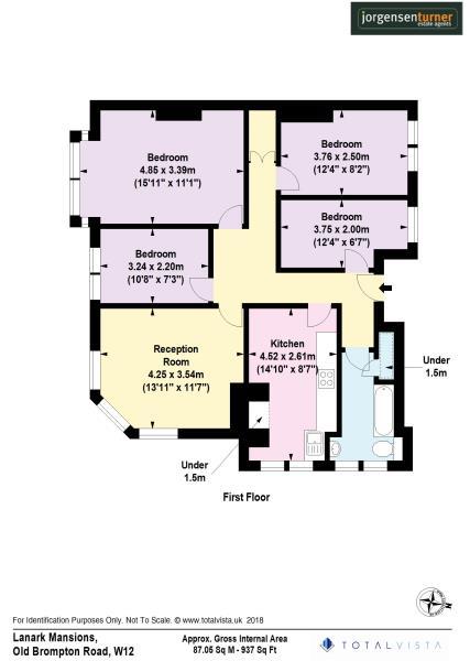 Floorplan for Lanark Mansions, Shepherds Bush, W12