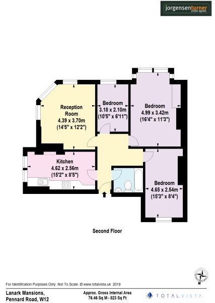 Floorplan for Lanark Mansions, Shepherds Bush, W12