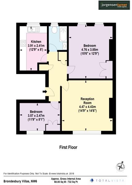 Floorplan for Brondesbury Villas, Queens Park