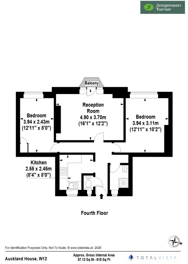 Floorplan for Auckland House, White City Estate, W12