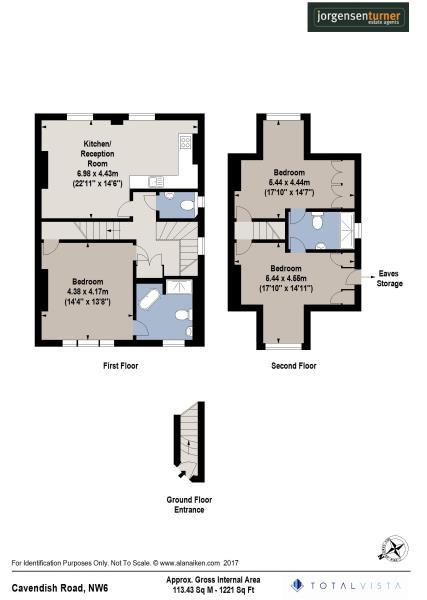 Floorplan for Cavendish Road, Mapesbury, NW6