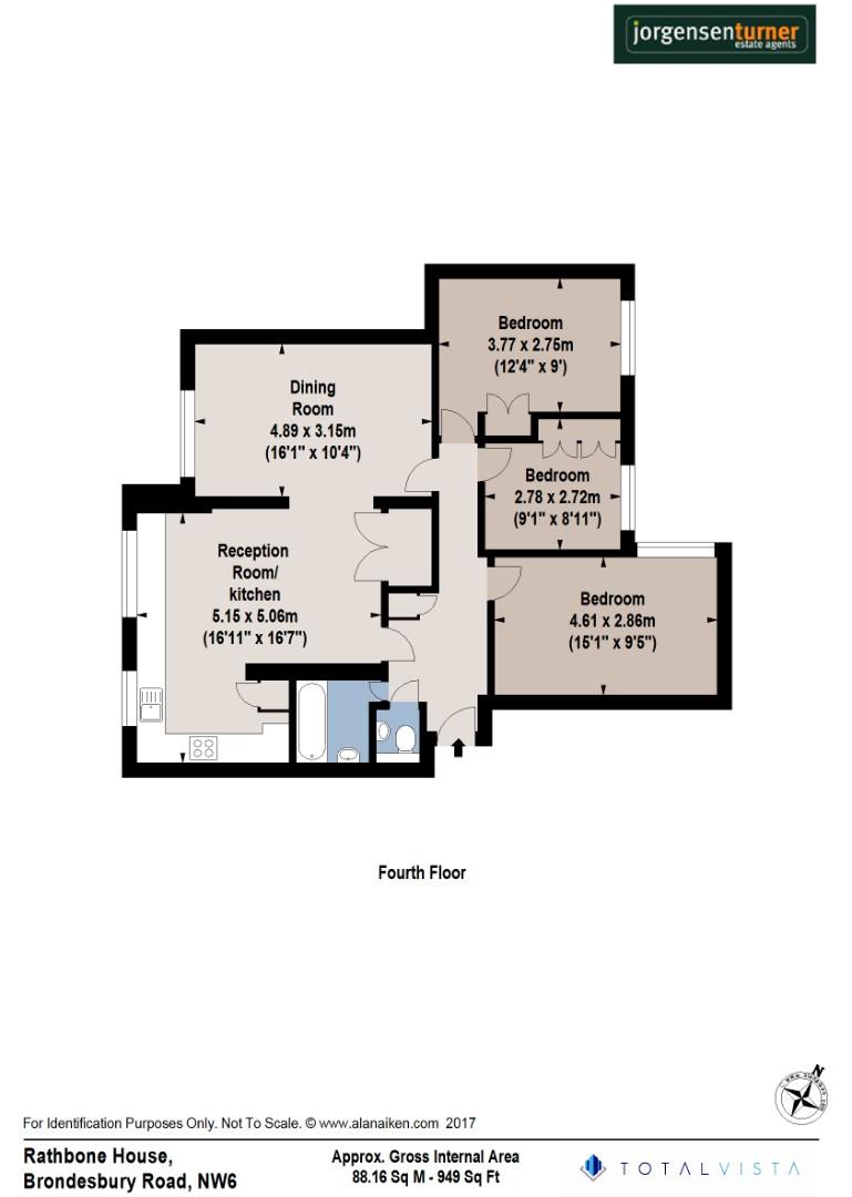 Floorplan for Brondesbury Road, Queens Park, NW6