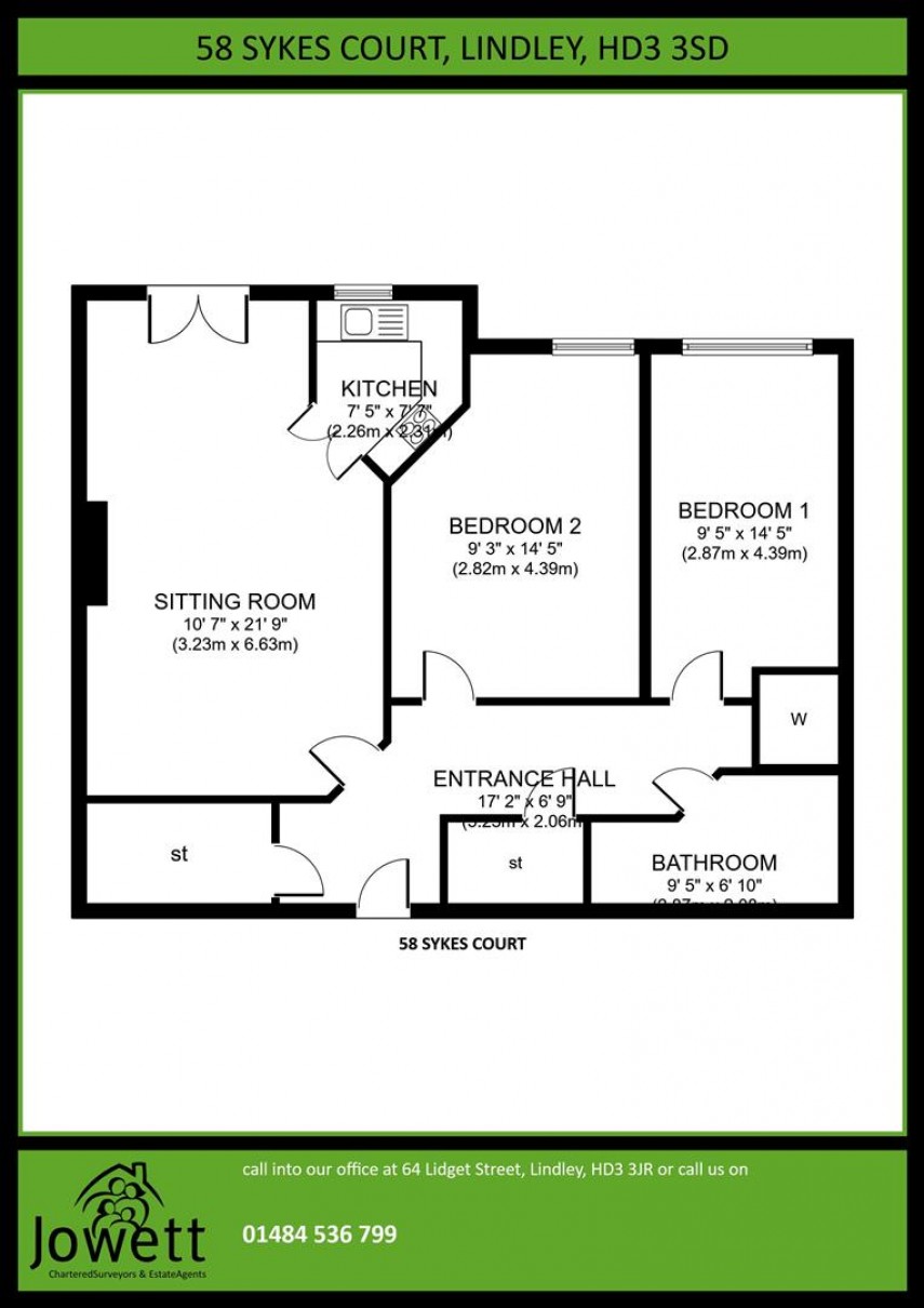 Floorplan for Sykes Court, Huddersfield