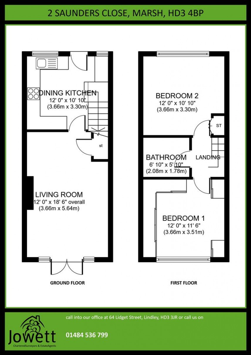 Floorplan for Saunders Close, Huddersfield