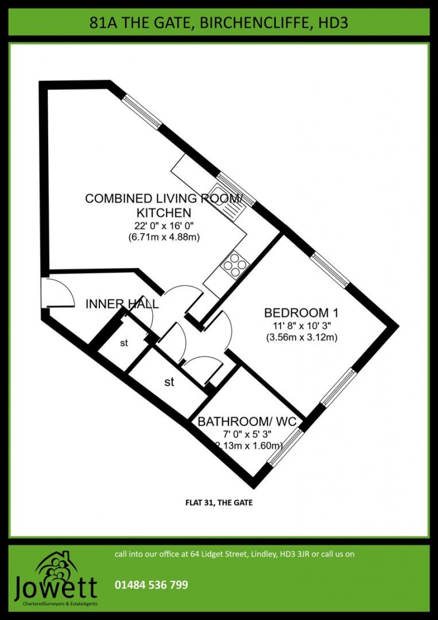 Floorplan for Flat 31, 81a Halifax Road, Huddersfield