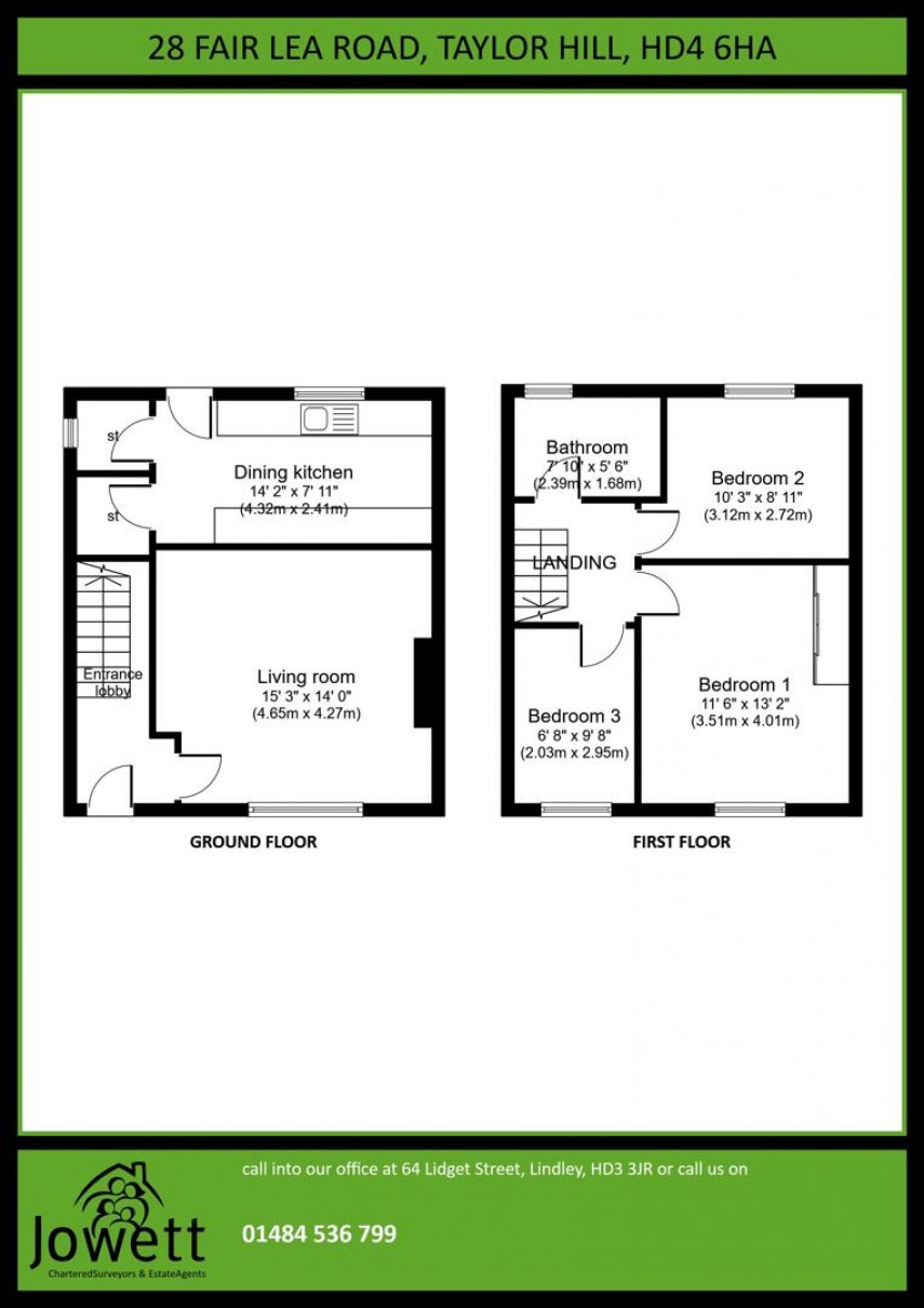 Floorplan for Fair Lea Road, Huddersfield