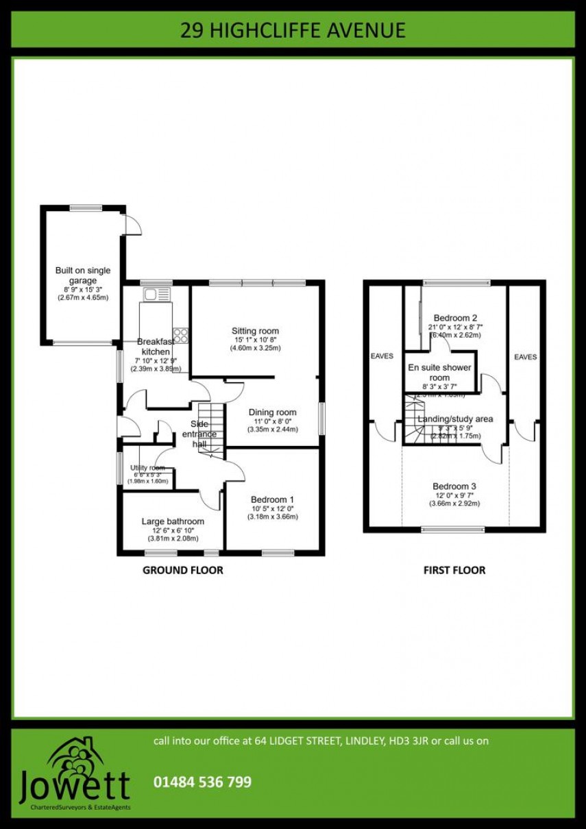 Floorplan for Highcliffe Avenue, Huddersfield