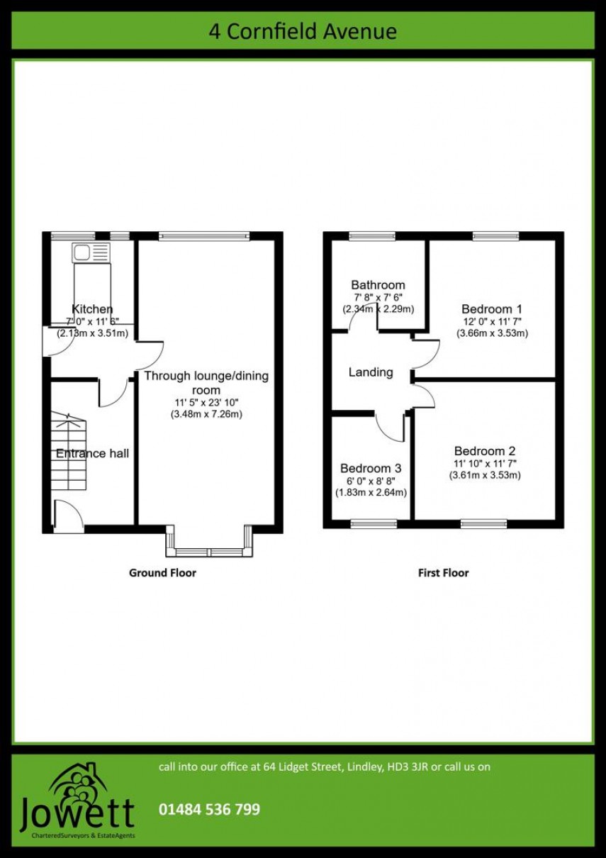 Floorplan for Cornfield Avenue, Huddersfield