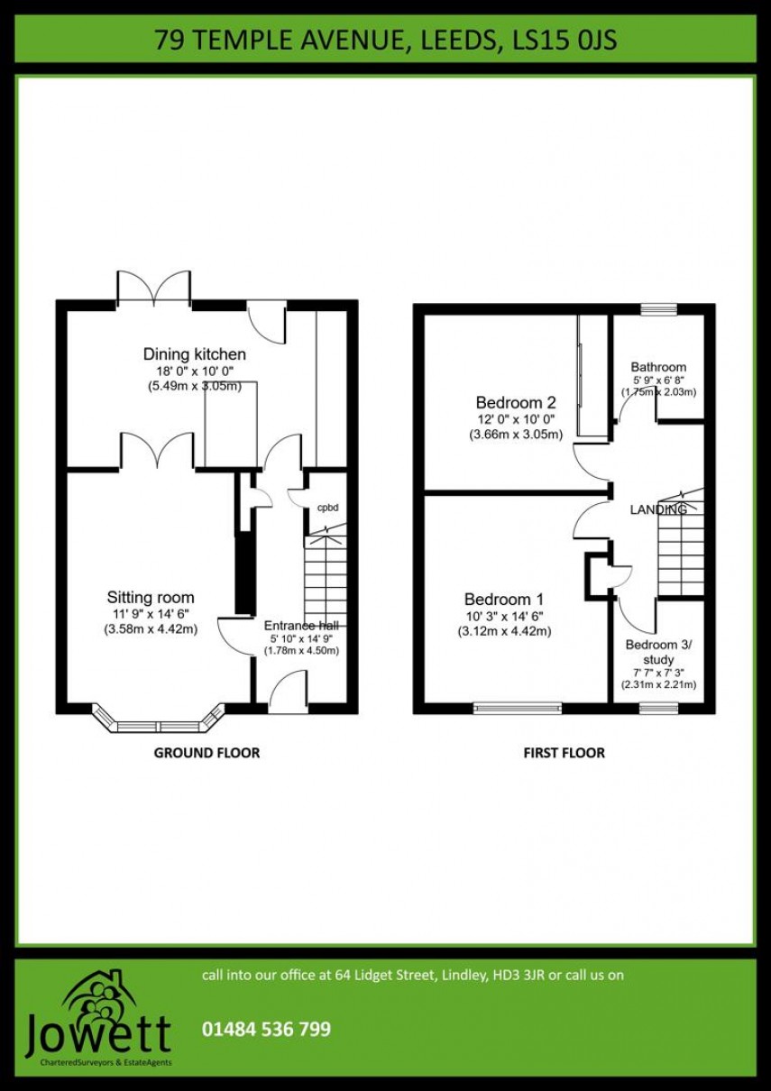 Floorplan for Temple Avenue, Leeds