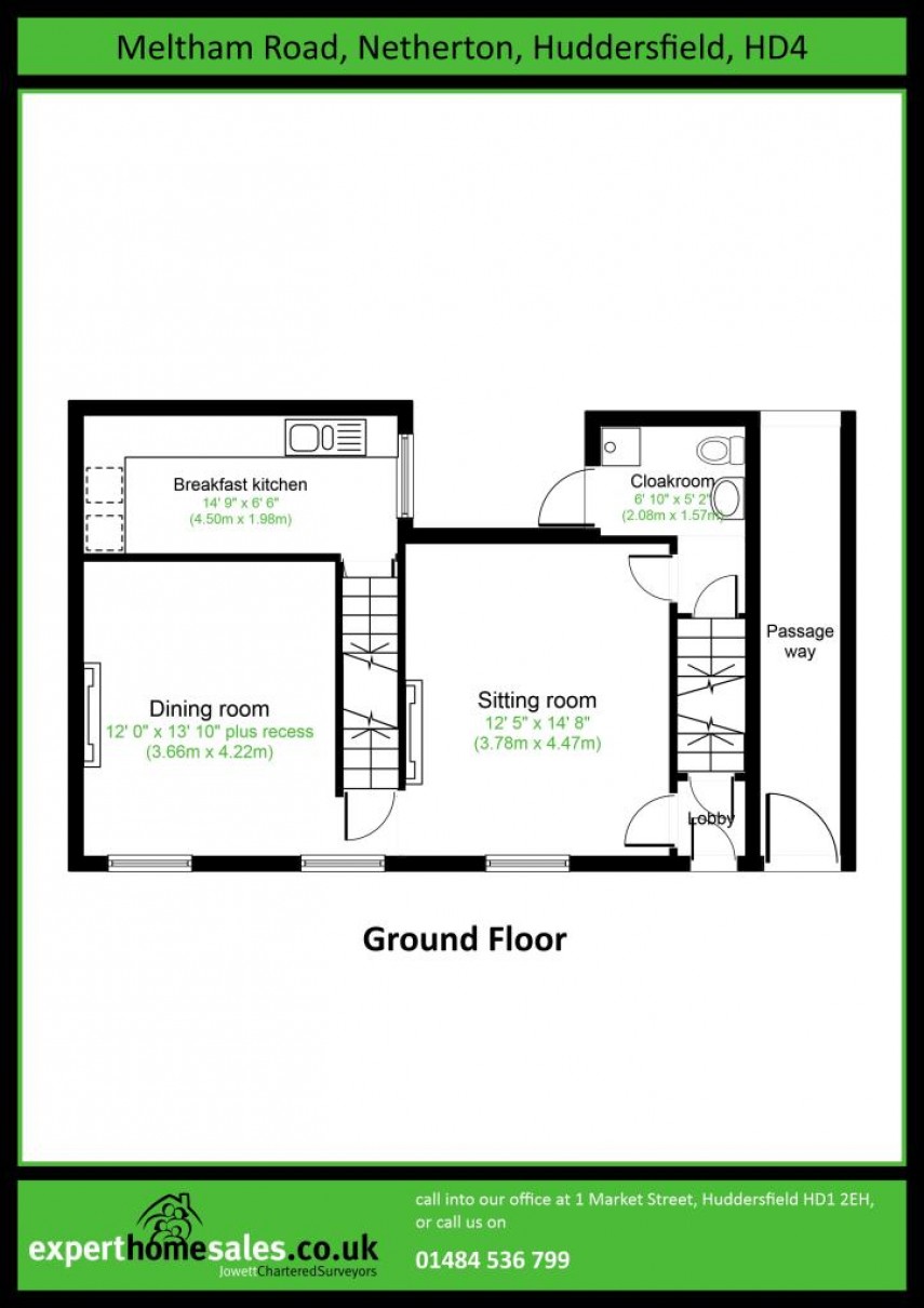 Floorplan for Meltham Road, Netherton, Huddersfield, HD4
