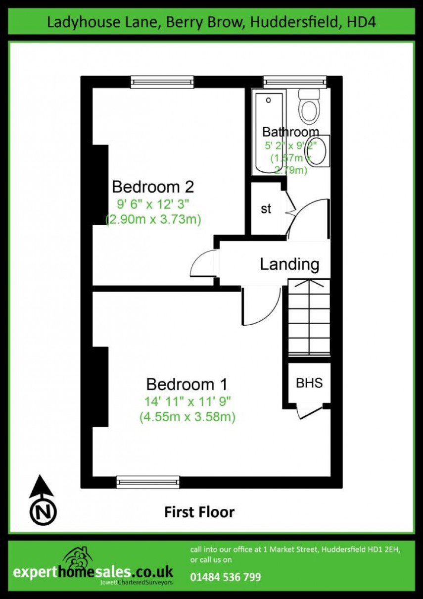 Floorplan for Ladyhouse Lane, Huddersfield, HD4