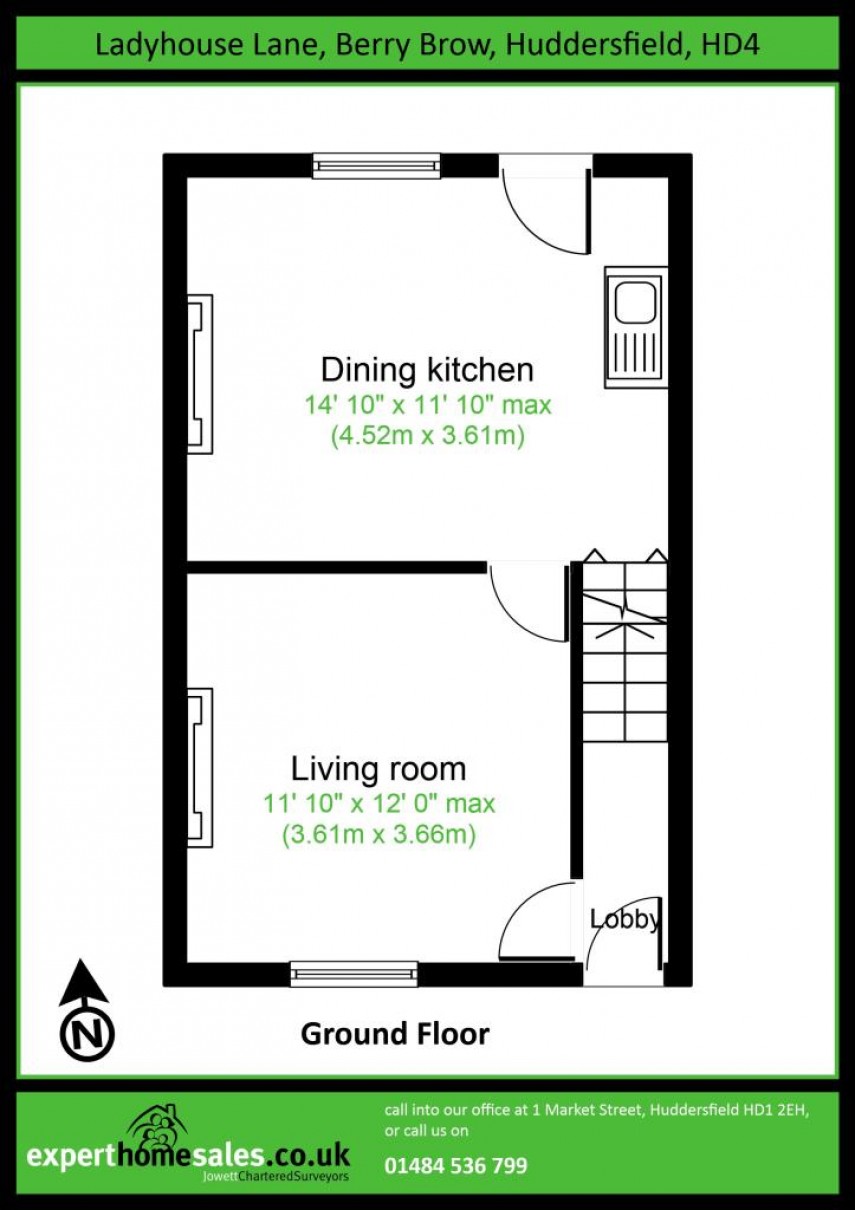 Floorplan for Ladyhouse Lane, Huddersfield, HD4