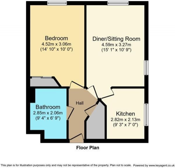 Floorplan for Wilton Court, Southbank Road, Kenilworth