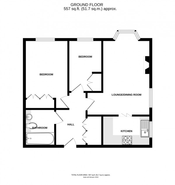 Floorplan for Moorlands Lodge, Moorlands Avenue, Kenilworth