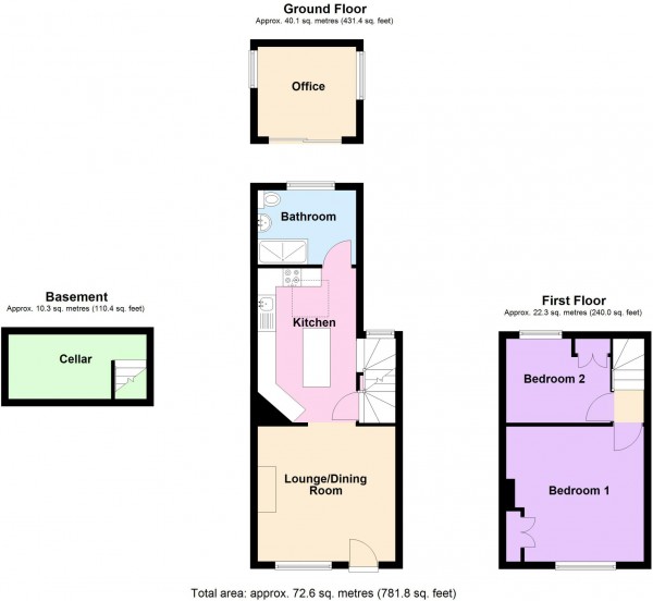 Floorplan for Fieldgate Lane, Kenilworth