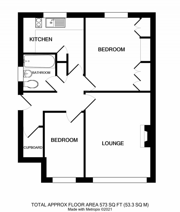 Floorplan for Denton Close, Kenilworth