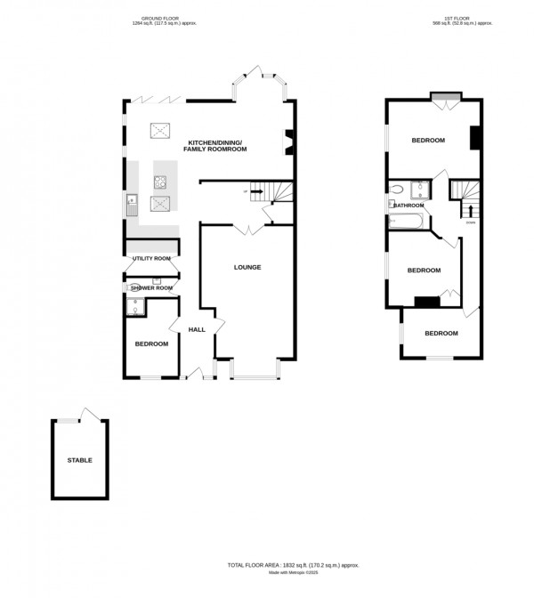 Floorplan for Castle Road, Kenilworth