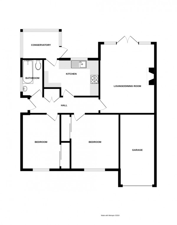 Floorplan for Towers Close, Kenilworth